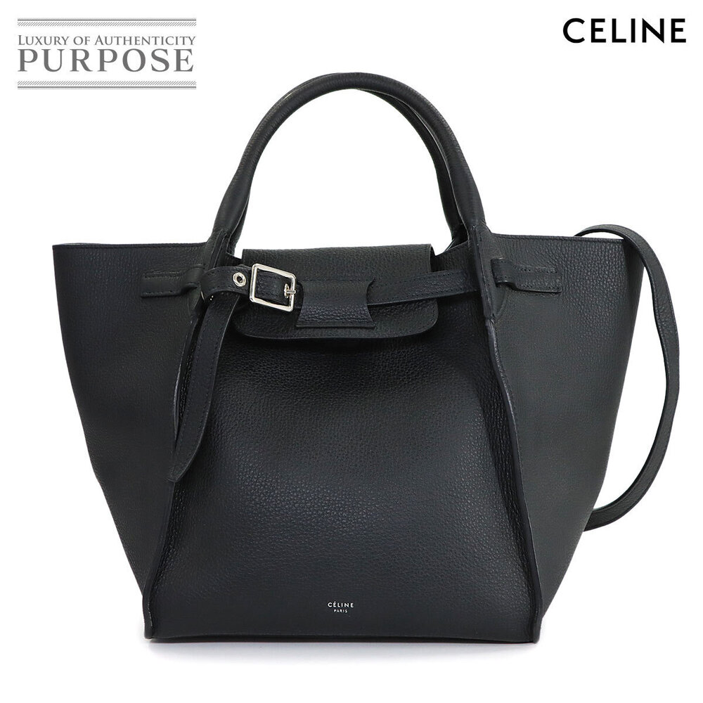 Celine Bag Long Strap Hand Shoulder Leather Beige